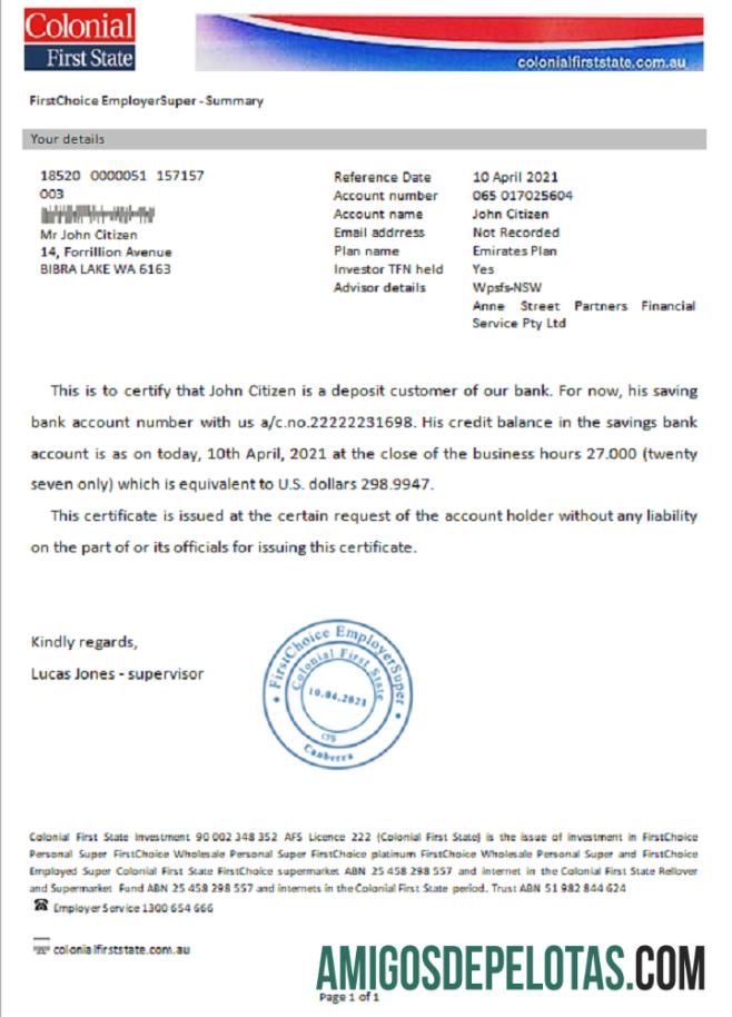 Referência do Primeiro Estado Colonial da Austrália modelo